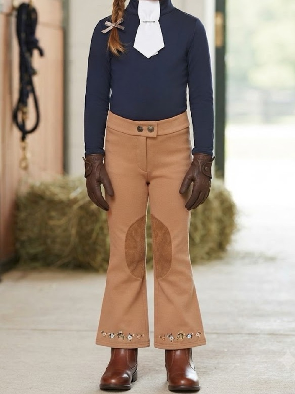 Gymboree Tan Little Girl Flared Riding Pants size 4 Equestrian Club